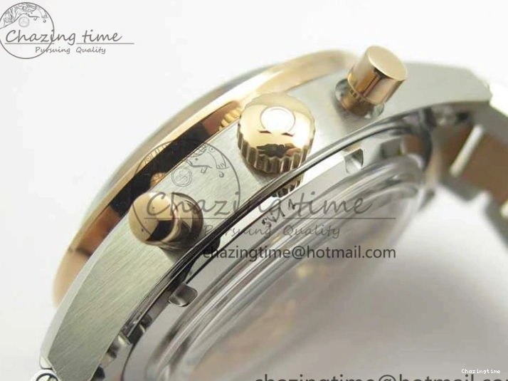 0106 Thermal Speedmaster ’57 Co-Axial SS RG OMF 1:1 Best Edition White Dial On SS RG Bracelet A9300 (Free Leather Strap) 8074